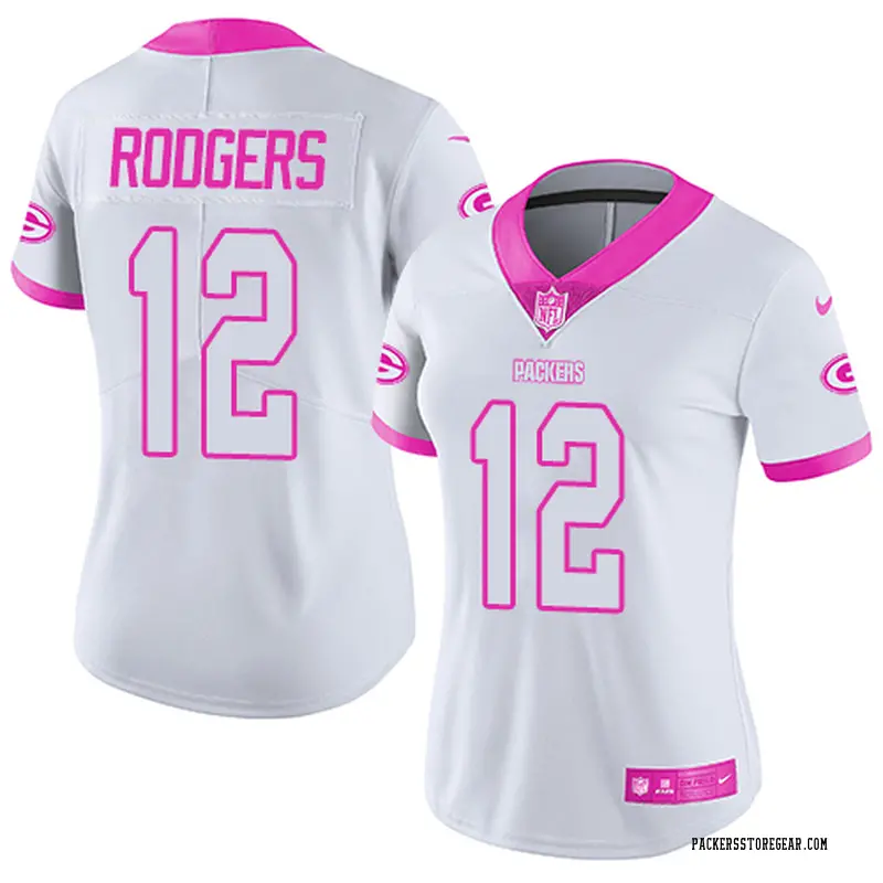 womens pink aaron rodgers jersey