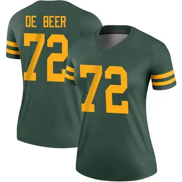 Women's Green Bay Packers Gerhard de Beer Green Legend Alternate Jersey By Nike