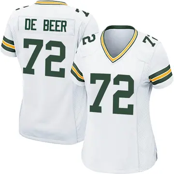 Women's Green Bay Packers Gerhard de Beer White Game Jersey By Nike