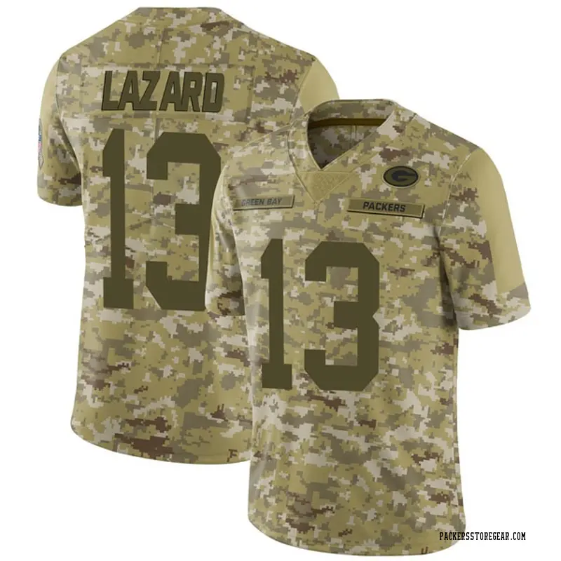 Youth Green Bay Packers Allen Lazard Camo Limited 2018 Salute To Service Jersey By Nike
