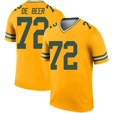 Youth Green Bay Packers Gerhard de Beer Gold Legend Inverted Jersey By Nike