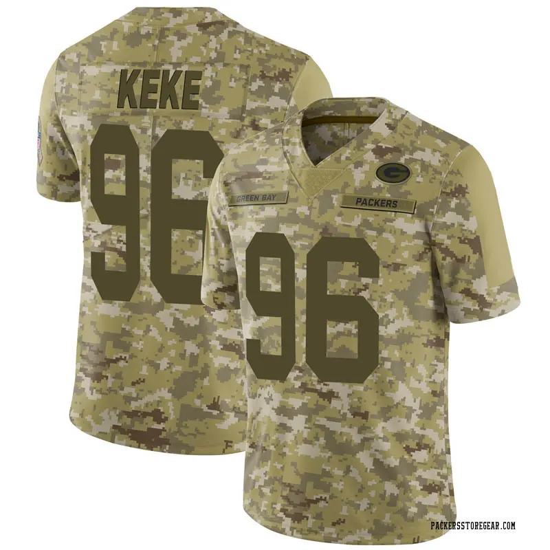 Youth Green Bay Packers Kingsley Keke Camo Limited 2018 Salute to Service Jersey