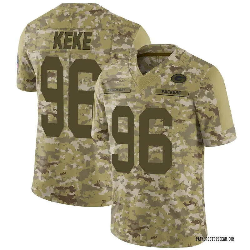 Youth Green Bay Packers Kingsley Keke Camo Limited 2018 Salute To Service Jersey By Nike