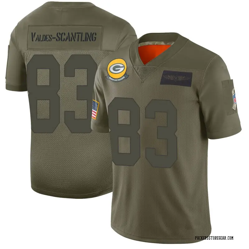 Youth Green Bay Packers Marquez Valdes-Scantling Camo Limited 2019 ...