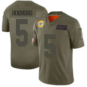 Youth Green Bay Packers Paul Hornung Camo Limited 2019 Salute to Service Jersey By Nike